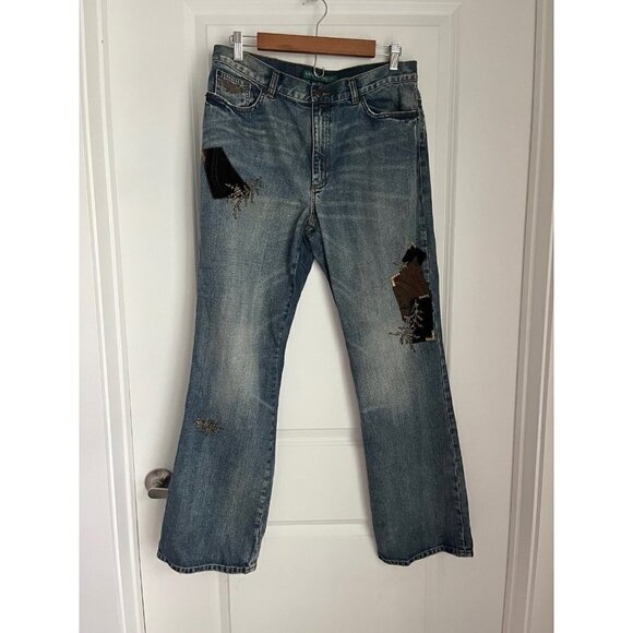 Vintage Ralph Lauren Jeans Patchwork Y2K - Picture 1 of 4